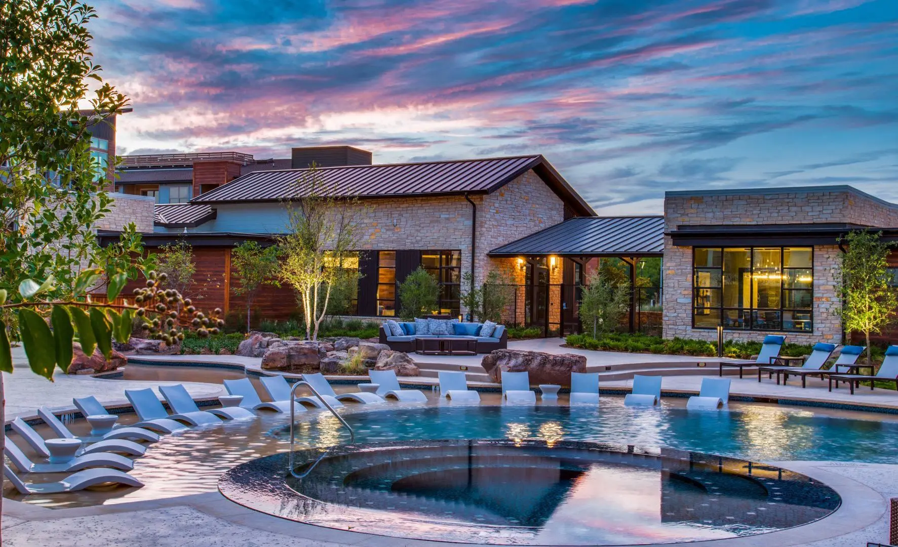 Prairie Waters courtyard and landscaping