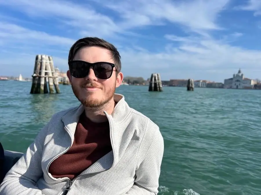 Scott on boat