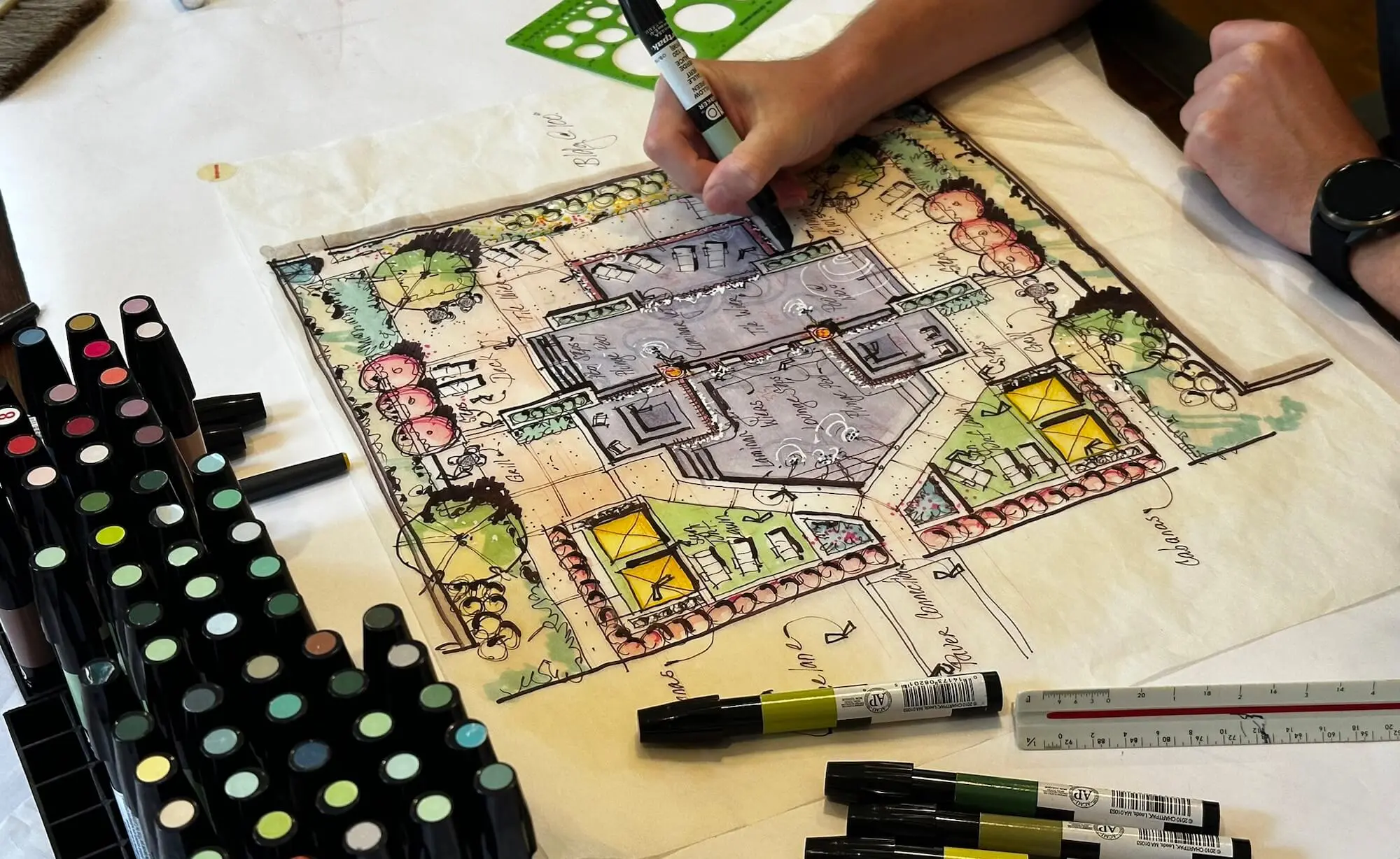 Landscape design rendering