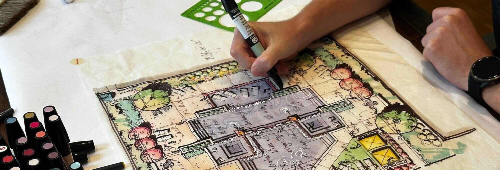 Landscape design rendering